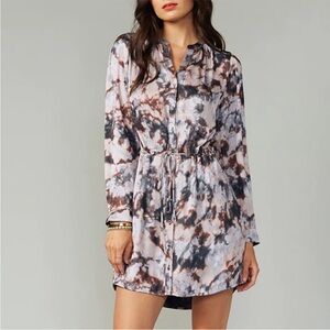 Greylin Sachi Tie-Dye Button-Up Dress